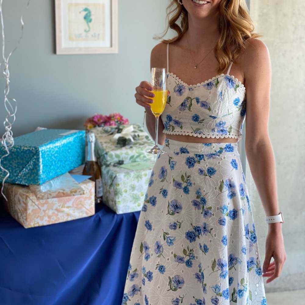 Lulu's Two Piece Floral Midi Dress
